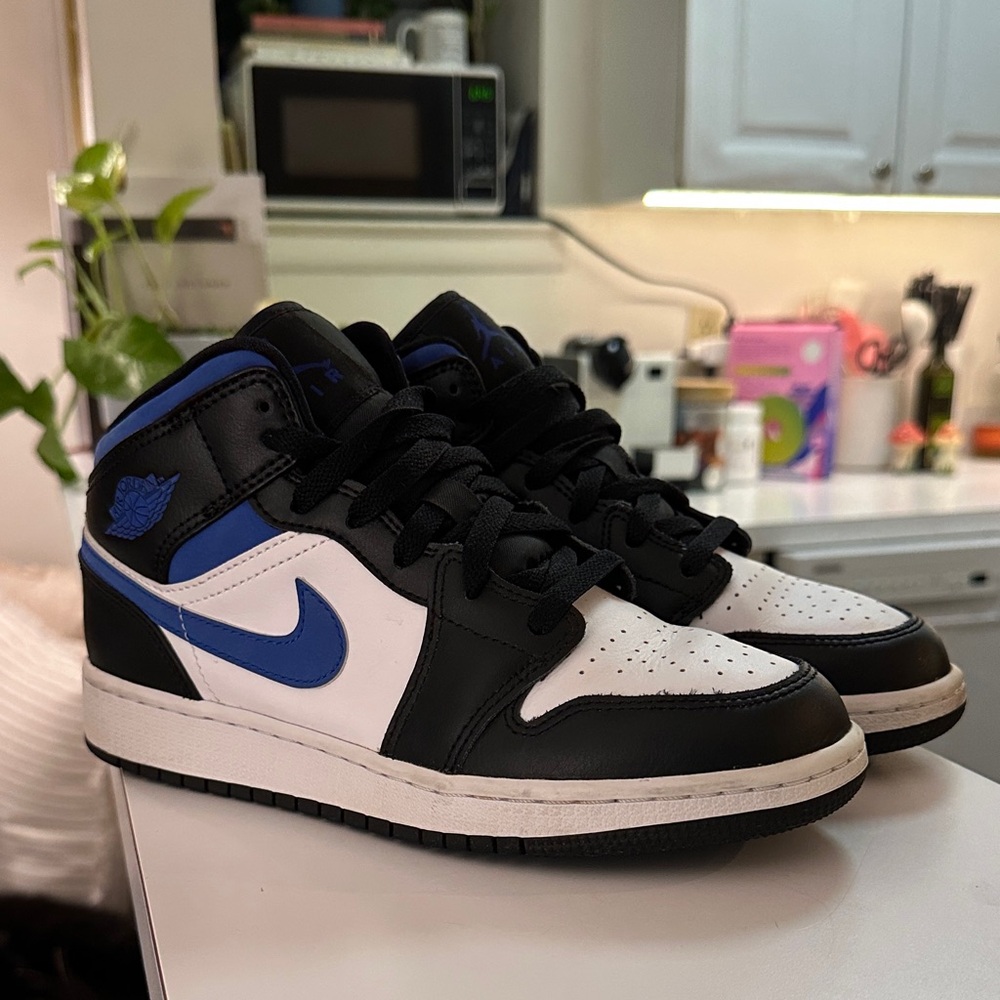 Nike Jordan 1 Mid - White Black Racer Blue